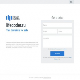 Скриншот главной страницы сайта lifecoder.ru