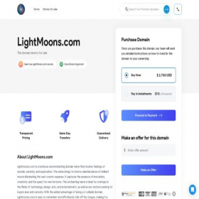 Скриншот главной страницы сайта lightmoons.com