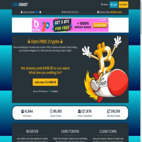 Скриншот главной страницы сайта likeafaucet.com