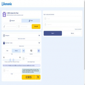 Скриншот главной страницы сайта likemania.com