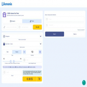 Скриншот главной страницы сайта likemania.ru