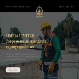 Скриншот главной страницы сайта limpialimited.uk