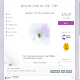 Скриншот главной страницы сайта linda-lane.muchloved.com