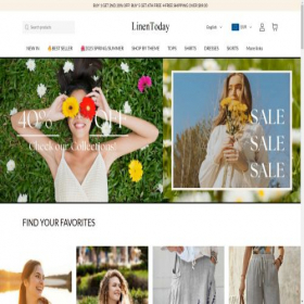 Скриншот главной страницы сайта linentoday.com
