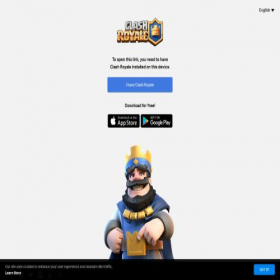 Скриншот главной страницы сайта link.clashroyale.com