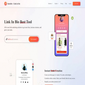 Скриншот главной страницы сайта linkbio.co