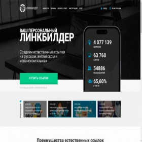 Скриншот главной страницы сайта linkbuilder.su