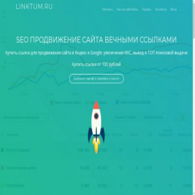 Скриншот главной страницы сайта linktum.ru