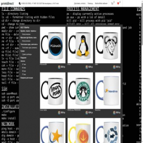 Скриншот главной страницы сайта linuxshop.printdirect.ru