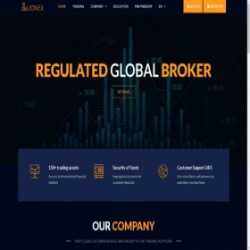 Скриншот главной страницы сайта lionex.capital