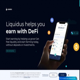 Скриншот главной страницы сайта liqtoken.network