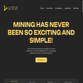 Скриншот главной страницы сайта liquidmining.com
