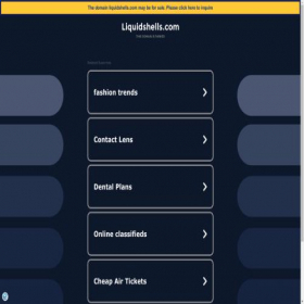 Скриншот главной страницы сайта liquidshells.com