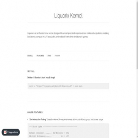 Скриншот главной страницы сайта liquorix.net