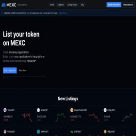 Скриншот главной страницы сайта listing-mxc.com