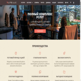 Скриншот главной страницы сайта lite-host.in