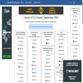 Скриншот главной страницы сайта litecoin-faucet.com