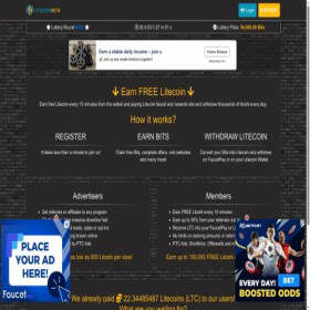 Скриншот главной страницы сайта litecoinbits.com