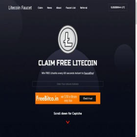 Скриншот главной страницы сайта litecoinfaucet.com