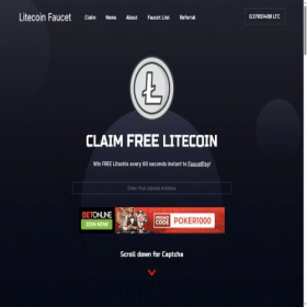 Скриншот главной страницы сайта litecoinfaucet.info