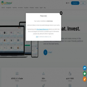 Скриншот главной страницы сайта liteforex.com