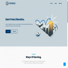 Скриншот главной страницы сайта litestake.io