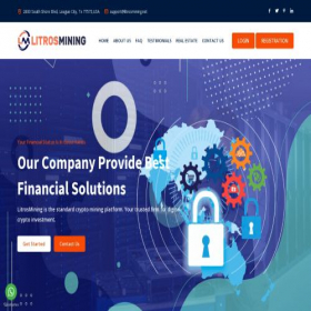 Скриншот главной страницы сайта litrosmining.net