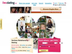 Скриншот главной страницы сайта livedating.me