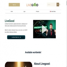 Скриншот главной страницы сайта livegood-global.com