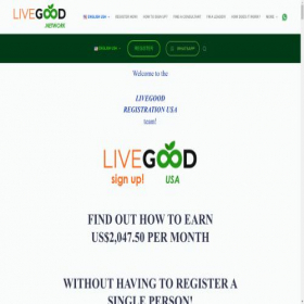 Скриншот главной страницы сайта livegood.network