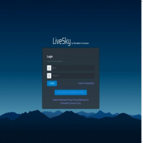 Скриншот главной страницы сайта livesky.com