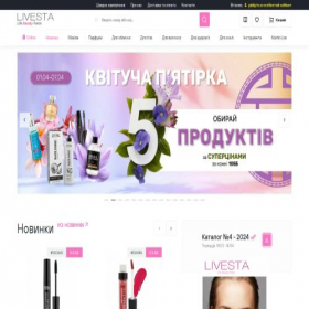 Скриншот главной страницы сайта livesta.com.ua