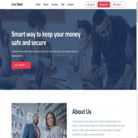 Скриншот главной страницы сайта livobank.trickycode.net