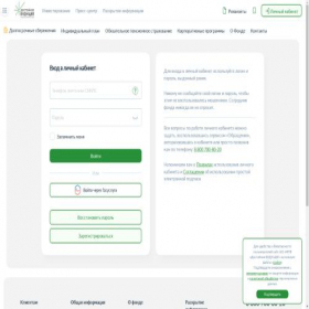Скриншот главной страницы сайта lk.dfnpf.ru