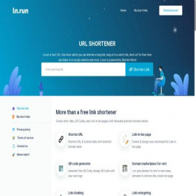 Скриншот главной страницы сайта ln.run