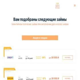 Скриншот главной страницы сайта loan-gid.com