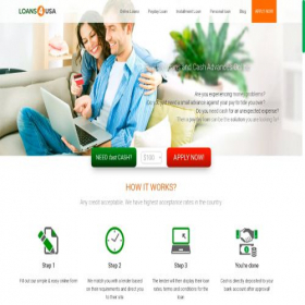 Скриншот главной страницы сайта loans4usa.com