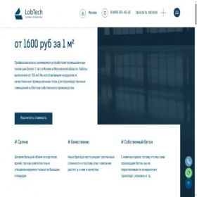 Скриншот главной страницы сайта lobtech.ru