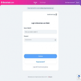 Скриншот главной страницы сайта login.blockchain.com