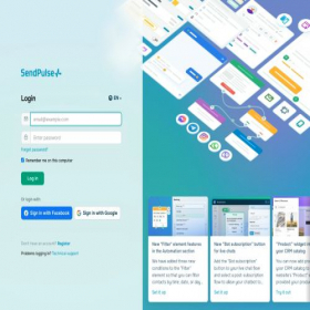 Скриншот главной страницы сайта login.sendpulse.com