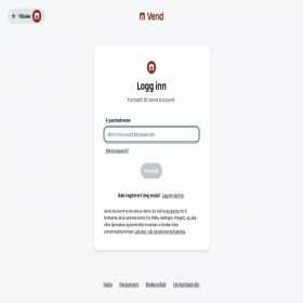 Скриншот главной страницы сайта login.vend.no