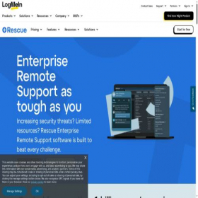 Скриншот главной страницы сайта logmeinrescue.com