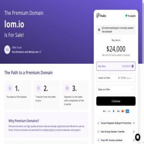 Скриншот главной страницы сайта lom.io
