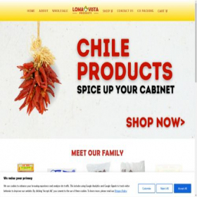 Скриншот главной страницы сайта lomavistaproducts.com