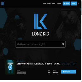 Скриншот главной страницы сайта lonzkidmusic.com