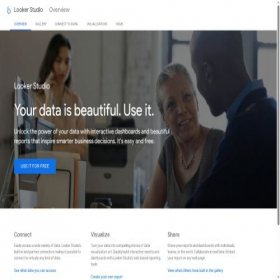 Скриншот главной страницы сайта lookerstudio.google.com