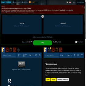 Скриншот главной страницы сайта loot.farm