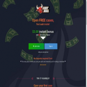 Скриншот главной страницы сайта lootbull.com