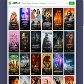 Скриншот главной страницы сайта lordsfilm.space