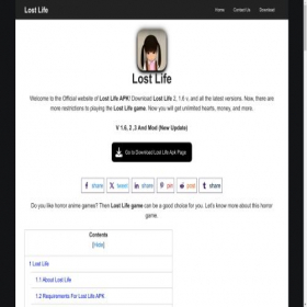 Скриншот главной страницы сайта lostlife.me